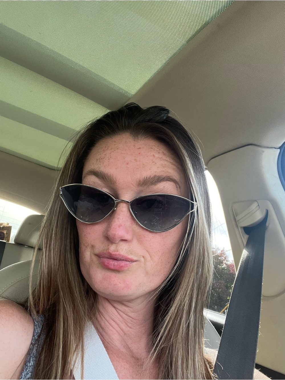 Tiffany & Co. Black Cat-Eye Sunglasses with Silver Frame
